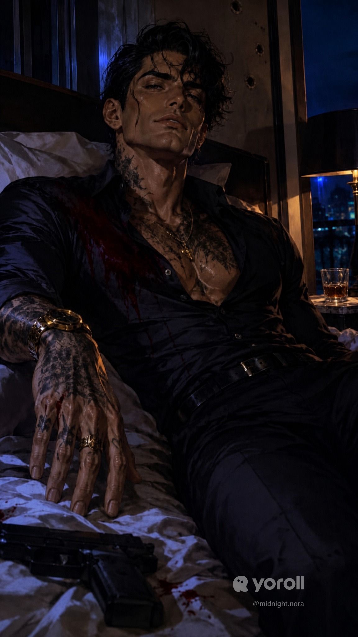 The Man On The Bed Who Bleeds — Quim CorteReal