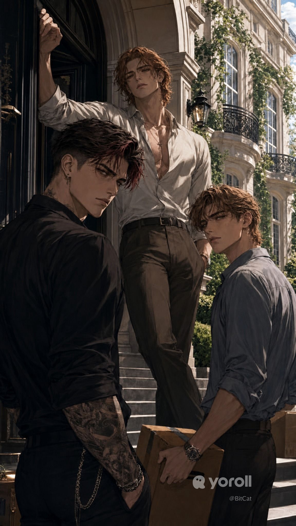 Three Of Them And One Door Key